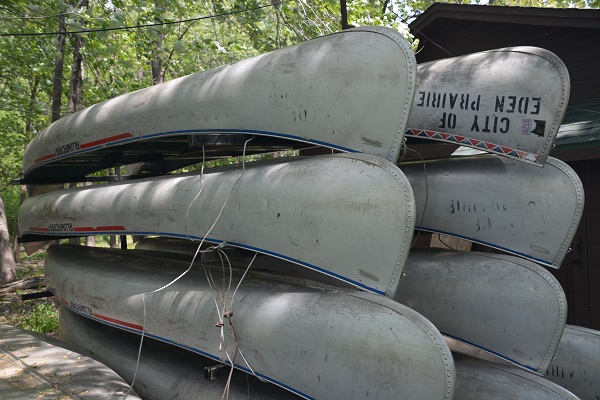 Outdoor Center canoes