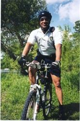 In 1993 the department&#39;s bike patrol program was started. Pictured above is Officer Kevin White.