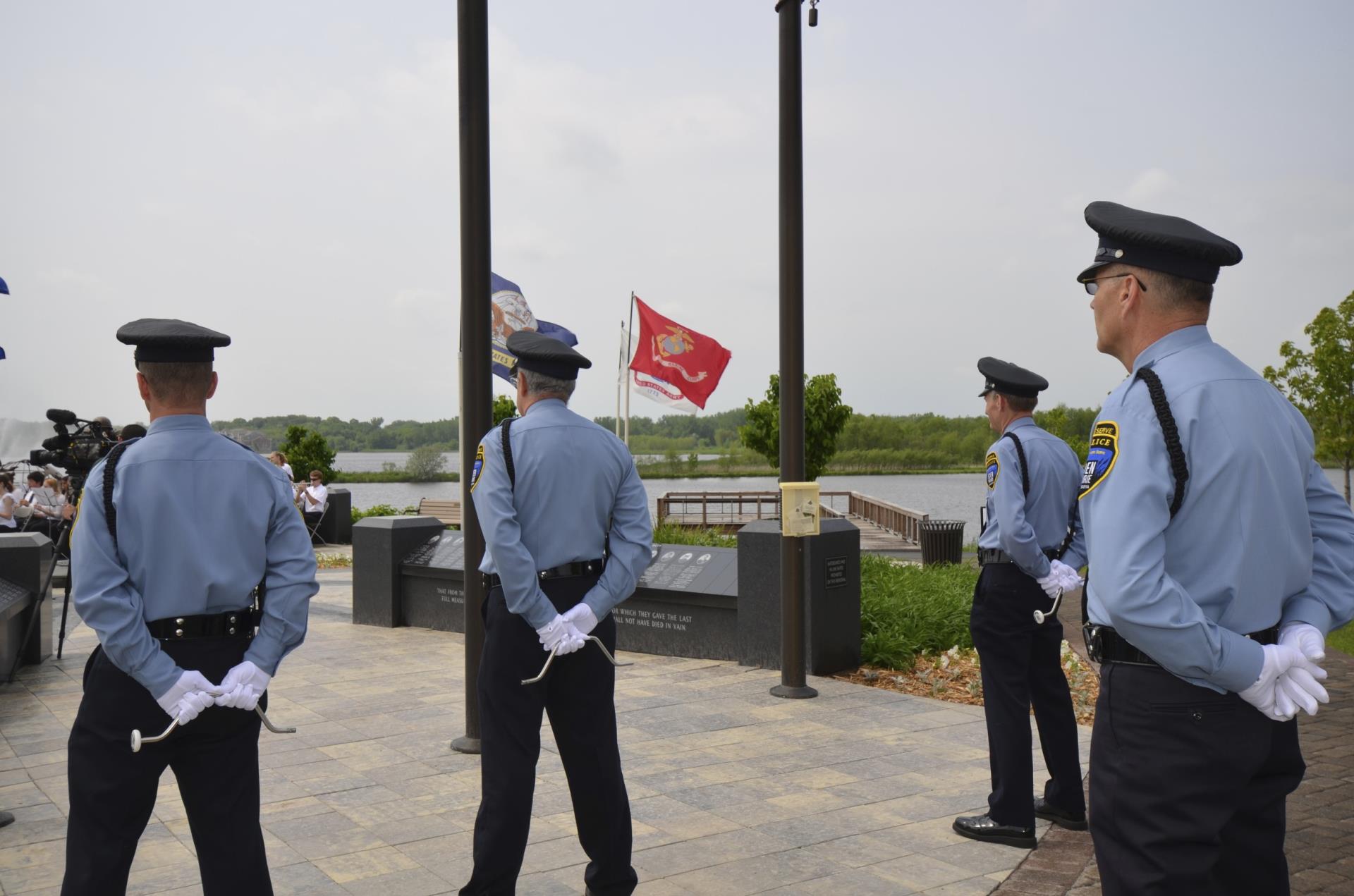 Reserve Color Guard at flag raising