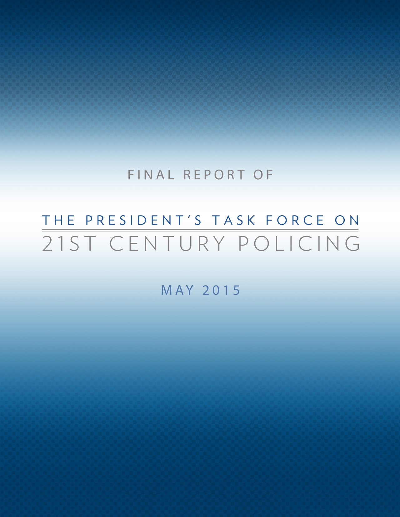 21st Century Policing Report Cover image