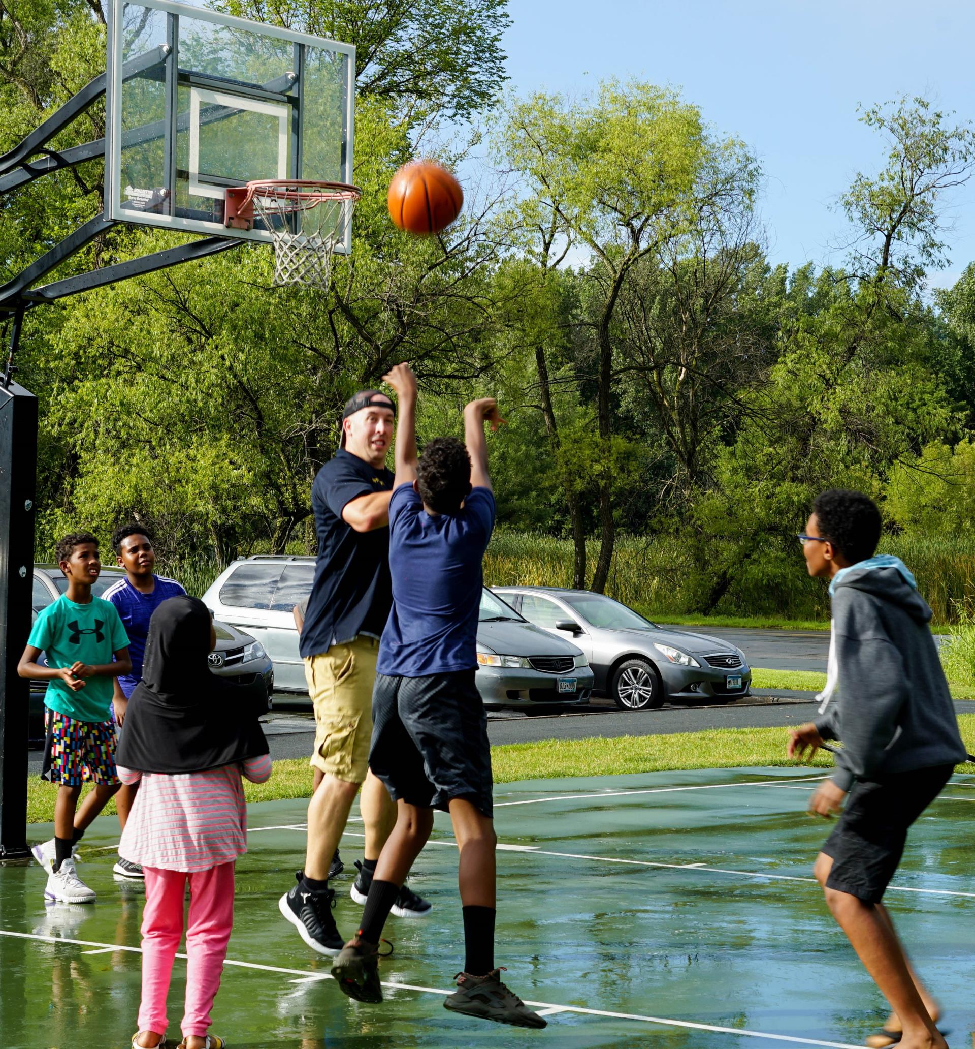 EPPD kickin it with the cops event - basketball image