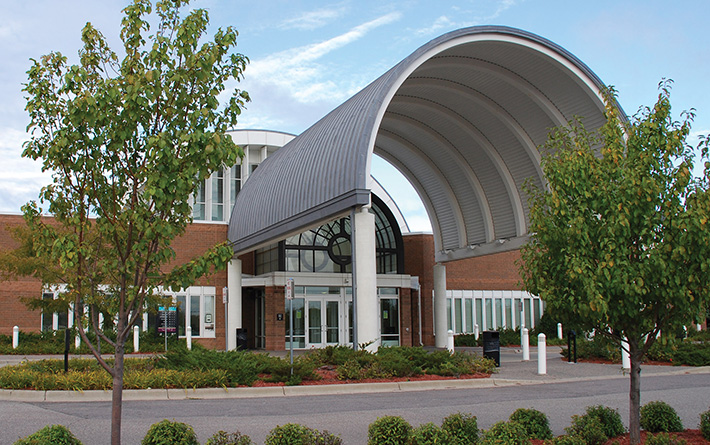 Front entrance of Eden Prairie Library